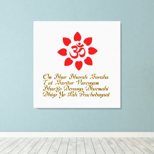 Om-Symbol Leinwanddruck (Insitu (Holzboden))