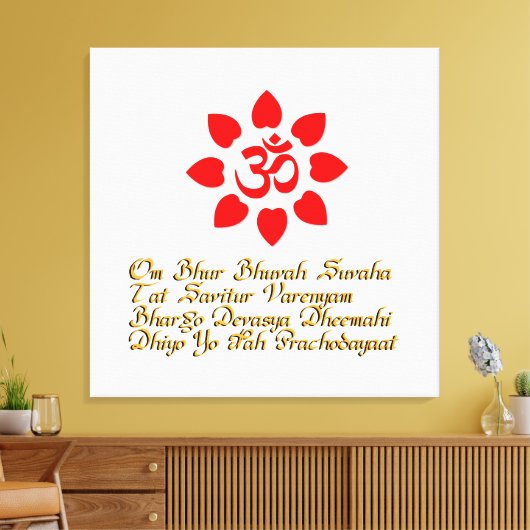 Om-Symbol Leinwanddruck (Insitu (Wohnzimmer))