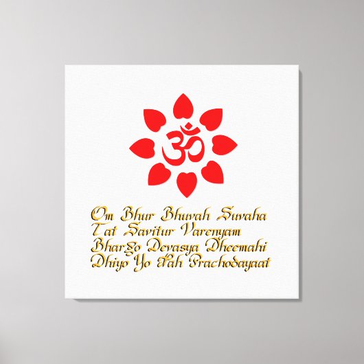 Om-Symbol Leinwanddruck (Vorderseite)