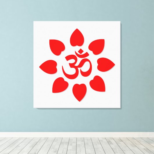 Om-Symbol Leinwanddruck (Insitu (Holzboden))