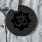 OM Symbol Lotus Spiritualität Yoga Carbon Style Button (Beispiel)
