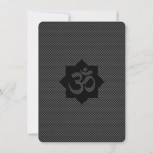 OM Symbol Lotus Spiritualität Yoga in Carbon Fibre