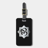 OM Symbol Lotus Spiritualität Yoga Wappen Gepäckanhänger (Vorderseite vertikal)