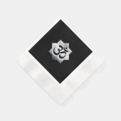 OM Symbol Lotus Spiritualität Yoga Wappen Serviette (Ecke)