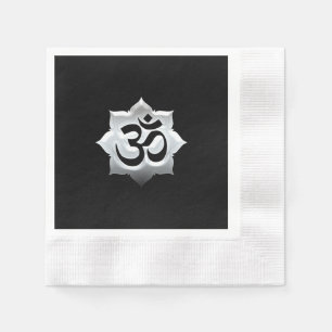 OM Symbol Lotus Spiritualität Yoga Wappen Serviette