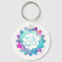 *~* OM Symbol Lotus Watercolor Mandala