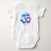 Om Symbol Mandala Blume White Baby Strampler (Rückseite)