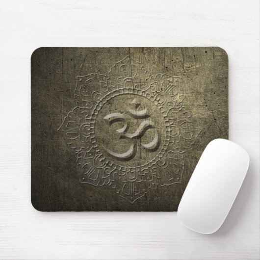 OM Symbol Mandala Bronze Metaleffekt 1 MP Mousepad (Mit Mouse)
