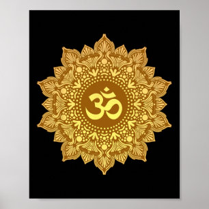 Om Symbol Mandala Heilige Geometrie Zen Yoga Medit Poster