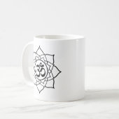 Om Symbol Meditation Kaffeemaschine Tasse (Vorderseite Links)