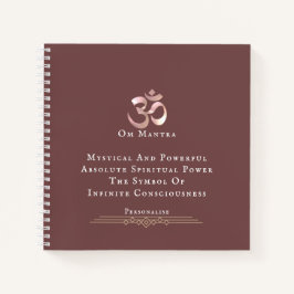 Om Symbol Meditation Spirituelles Zitat Zeitschrif Notizblock