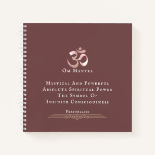 Om Symbol Meditation Spirituelles Zitat Zeitschrif Notizblock