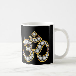 Om Symbol mit "Diamond" Stones Kaffeetasse