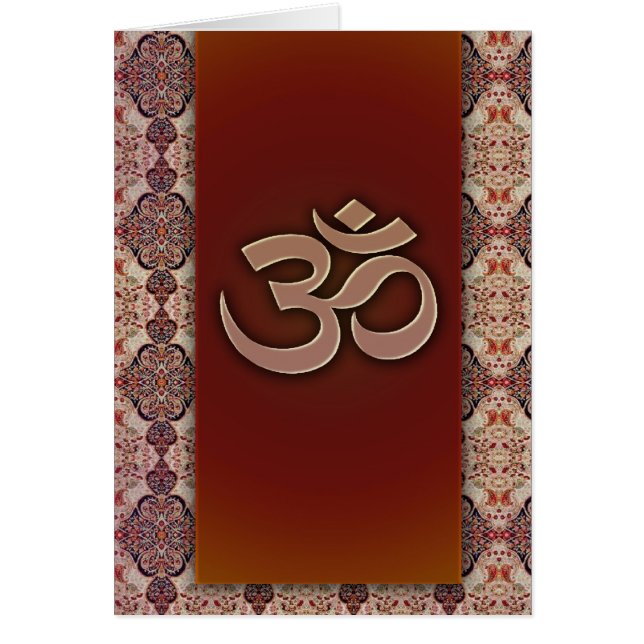 OM-Symbol mit indischem Entwurfshintergrund (Vorne)