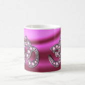 Om-Symbol mit "Rose Quartz" Stones Cup Kaffeetasse (Mittel)