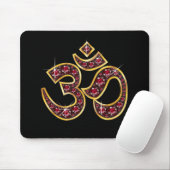 Om Symbol mit "Ruby Stones" Mousepad (Mit Mouse)