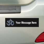 Om-Symbol mit "Sapphire"-Steinen Autoaufkleber (Auf Auto)
