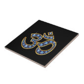 Om Symbol mit "Sapphire" Stones Fliese (Seite)