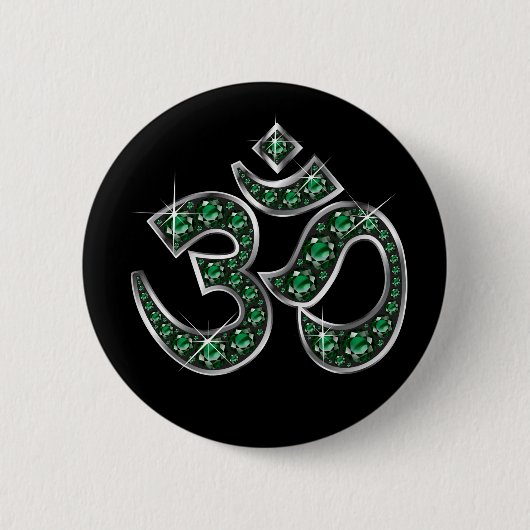Om Symbol mit "Smarald Stones" Button (Vorderseite)