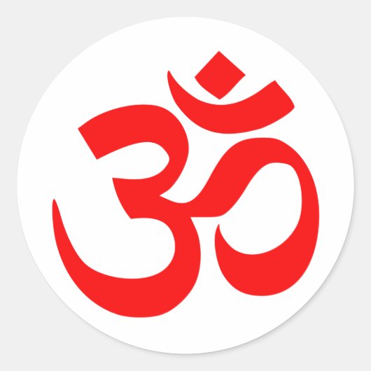 Om Symbol Mystical Sound in Hindu und Buddhismus Runder Aufkleber (Vorderseite)