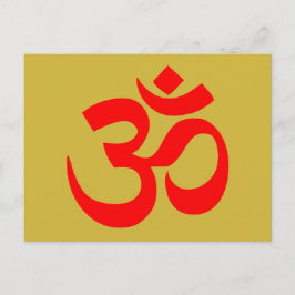 Om Symbol Mystical Sound in Hindubuddhismus Rosa Postkarte