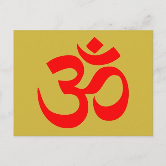 Om Symbol Mystical Sound in Hindubuddhismus Rosa Postkarte (Vorderseite)
