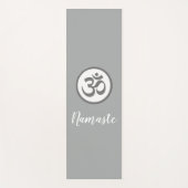 OM-Symbol Namaste Grau Yogamatte (Vorderseite)