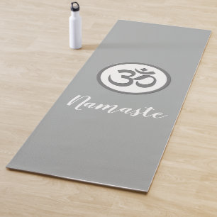 OM-Symbol Namaste Grau Yogamatte