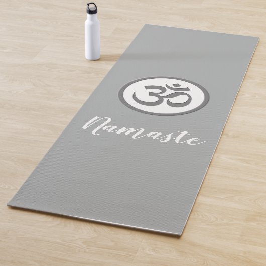 OM-Symbol Namaste Grau Yogamatte (Beispiel)