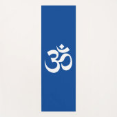 Om Symbol Ohm Yoga Spiritual Deep Blue Yogamatte (Vorderseite)