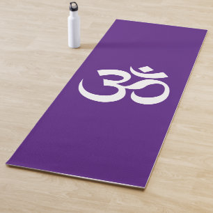 Om Symbol Ohm Yoga Spiritual Royal Lila Yogamatte