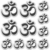 Om Symbol Ohm Yoga Spiritueller Buddhismus Aufkleber (Vorderseite)