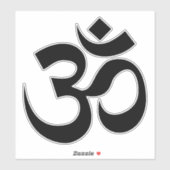 Om Symbol Ohm Yoga Spiritueller Buddhismus Aufkleber (Blatt)