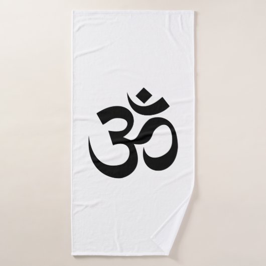 Om Symbol Ohm Yoga Spiritueller Buddhismus Badehandtuch (Badehandtuch)