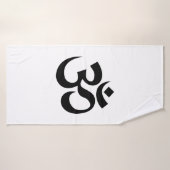 Om Symbol Ohm Yoga Spiritueller Buddhismus Badehandtuch (Badehandtuch)