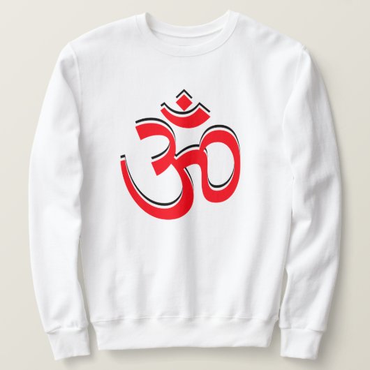 Om Symbol Om Signing Logo Rot Schwarz Sweatshirt (Design vorne)