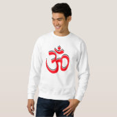 Om Symbol Om Signing Logo Rot Schwarz Sweatshirt (Vorne ganz)