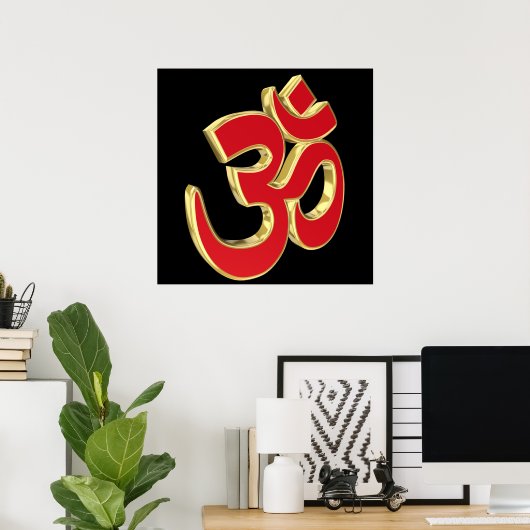 Om-Symbol Poster (Heimbüro)