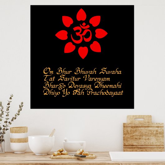 Om-Symbol Poster (Küche)