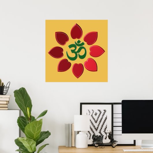 Om-Symbol Poster (Heimbüro)