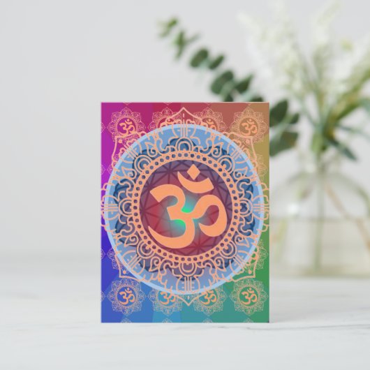 OM Symbol Postkarte (Stehend Vorderseite)