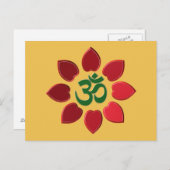 Om-Symbol Postkarte (Vorne/Hinten)