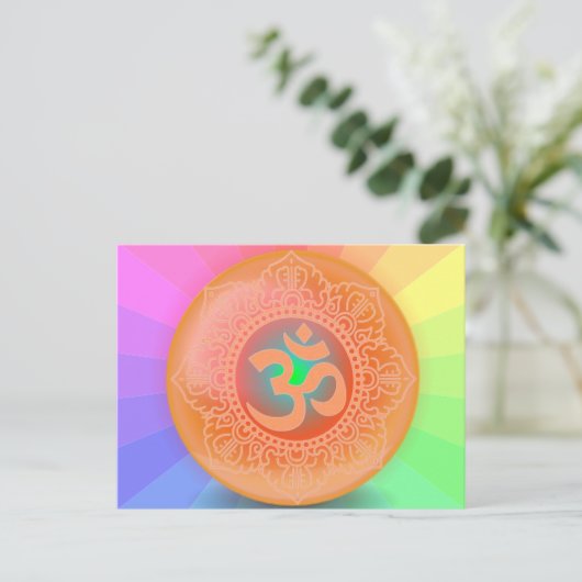 OM Symbol Postkarte (Stehend Vorderseite)