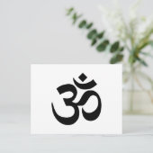 Om Symbol Postkarte (Stehend Vorderseite)