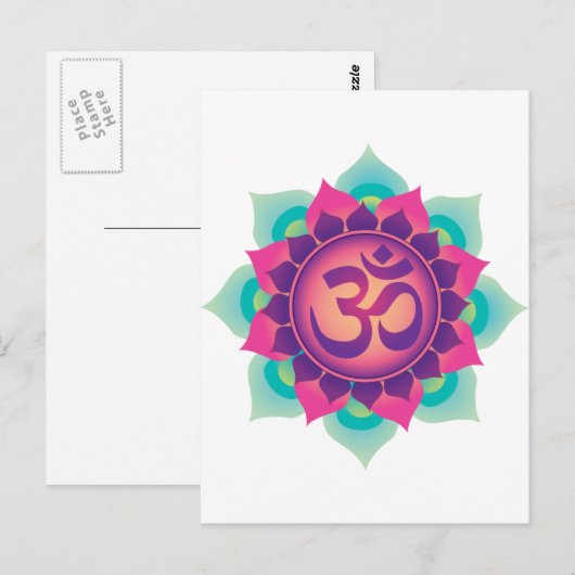 Om Symbol Postkarte (Vorne/Hinten)