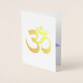 Om Symbol Rainbow Lotus Folienkarte (Vorderseite)