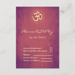 OM-Symbol RSVP-Karte Hindu-Hochzeit Einladung