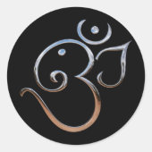 Om Symbol Runder Aufkleber (Vorderseite)