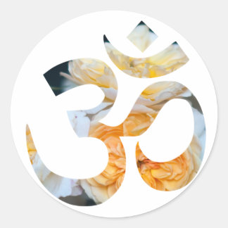 Om Symbol Runder Aufkleber