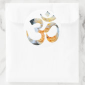 Om Symbol Runder Aufkleber (Tasche)